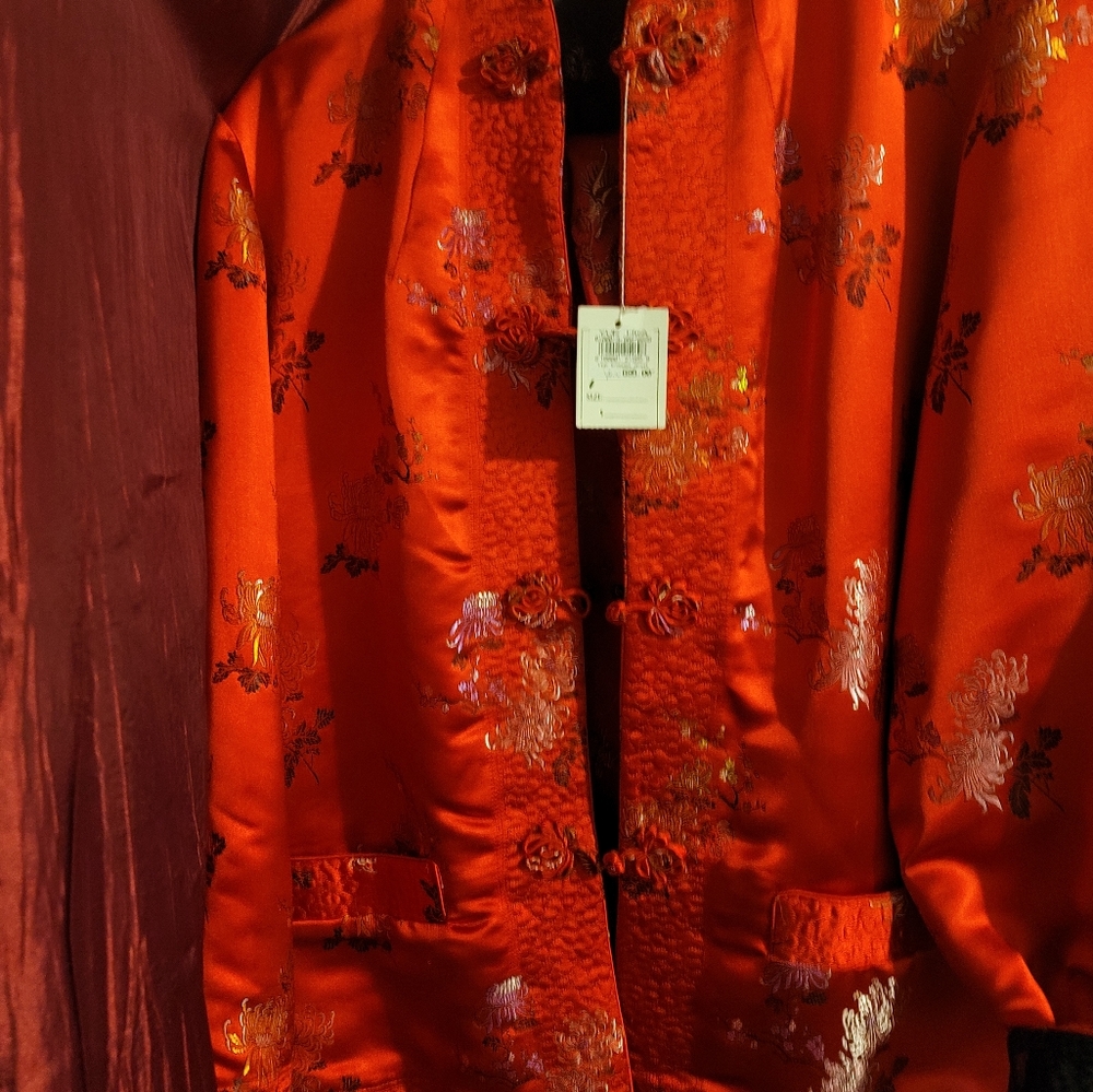 Asian style quilted reversible jacket
